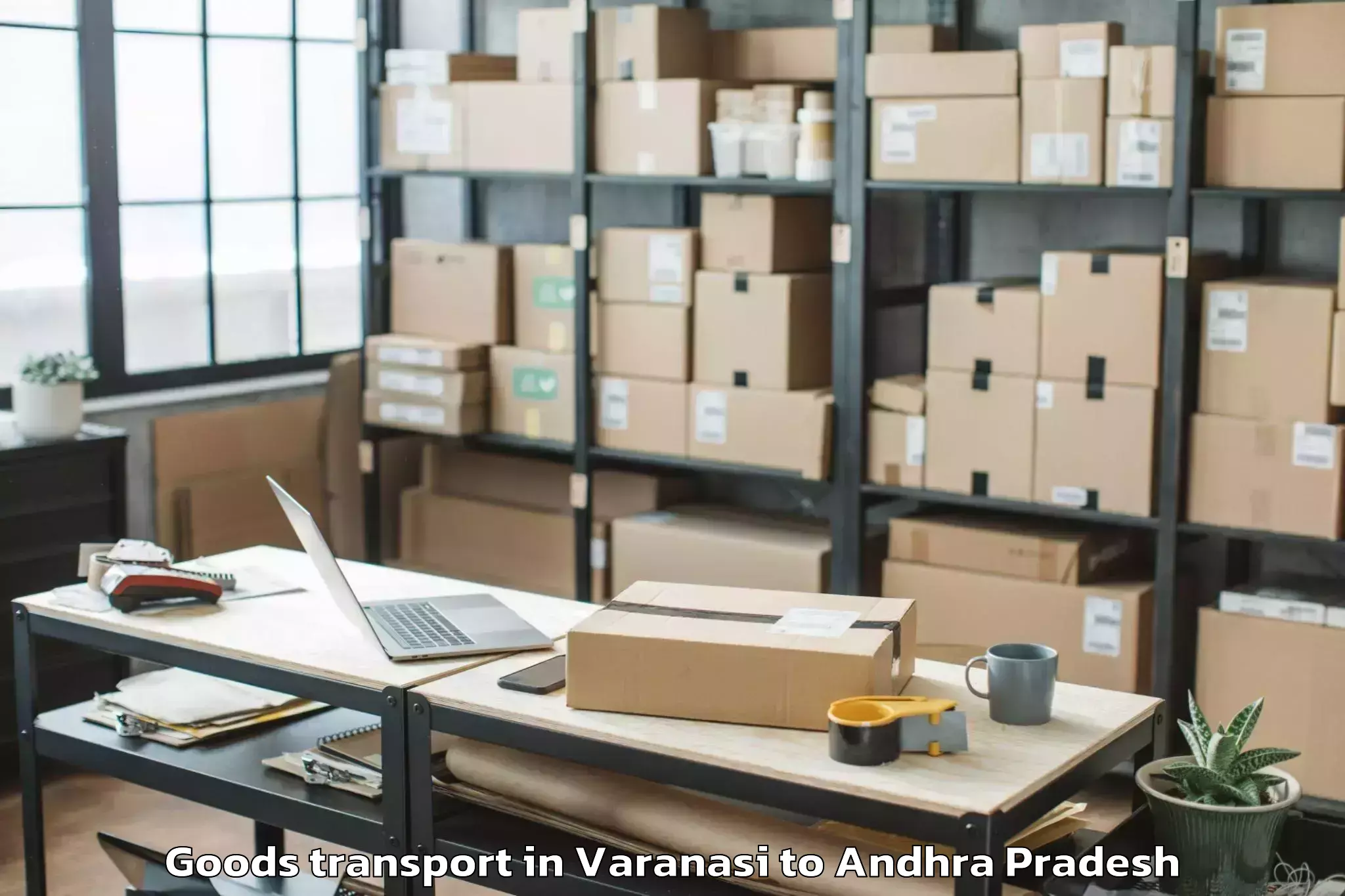 Discover Varanasi to Pamarru Goods Transport